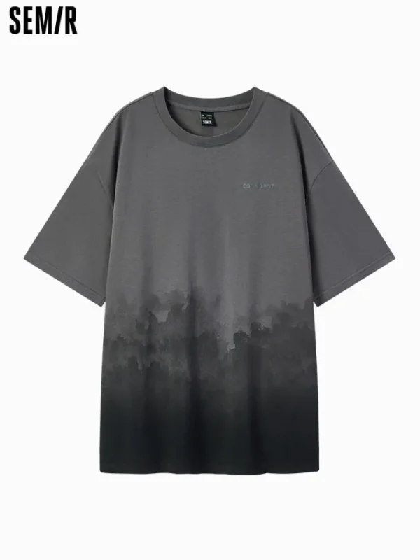 SEMIR Men's 190g Breathable Round Neck Short Sleeves Cotton T-Shirt