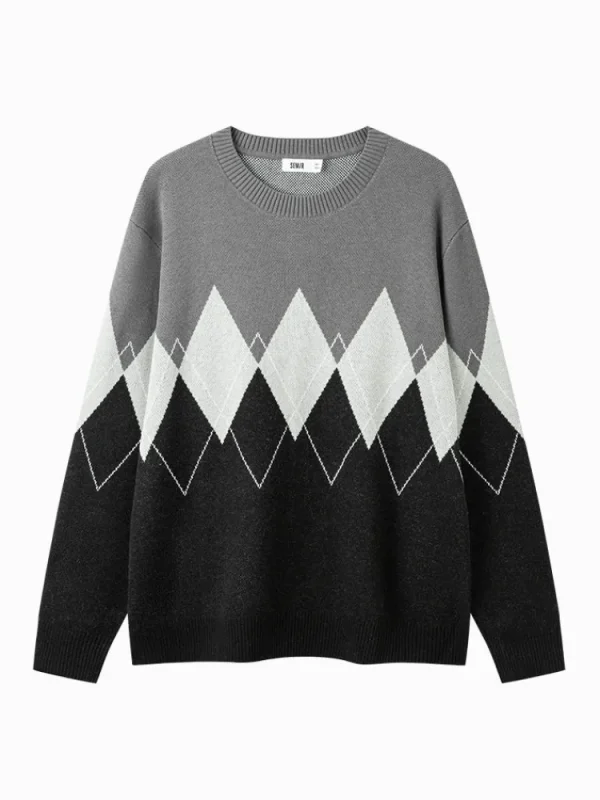 SEMIR Men's green crew neck sweater