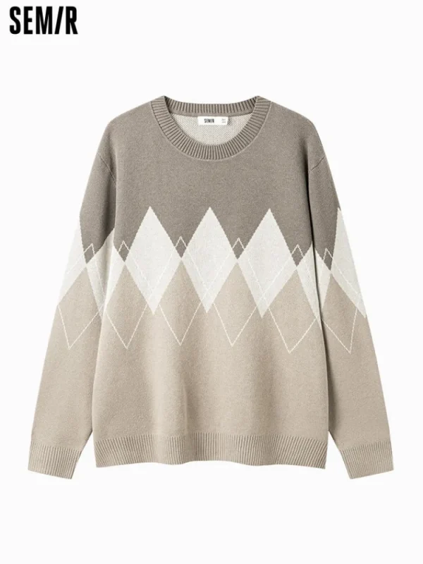 SEMIR Men's green crew neck sweater