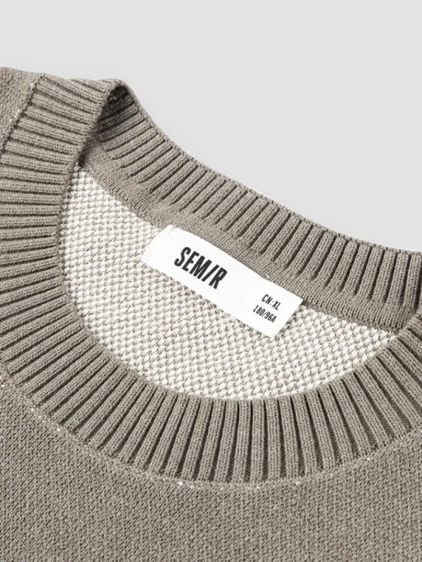 SEMIR Men's green crew neck sweater