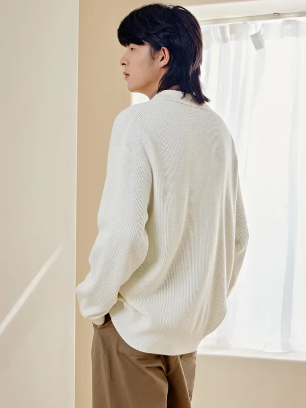 SEMIR Men's Half Cardigan Sweater
