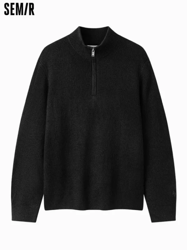 SEMIR Men's half-cardigan sweater