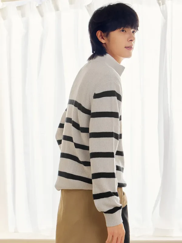 SEMIR Men's half-cardigan sweater