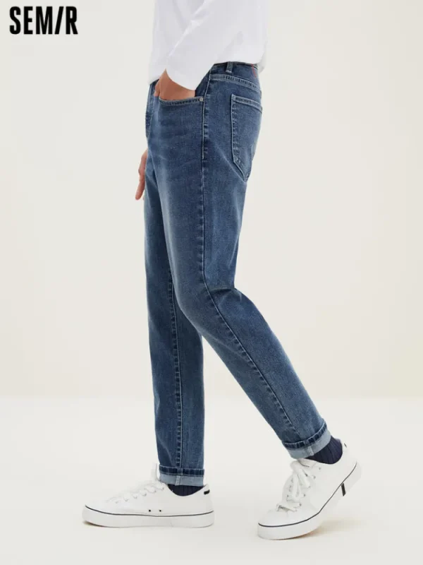 SEMIR Men's Intelligent Temperature Adjustment Denim Boot Cut Pants