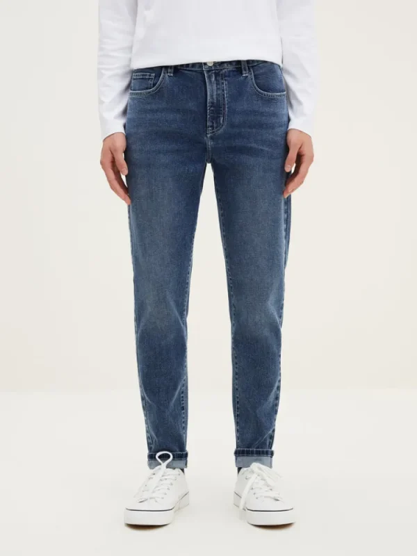 SEMIR Men's Intelligent Temperature Adjustment Denim Boot Cut Pants