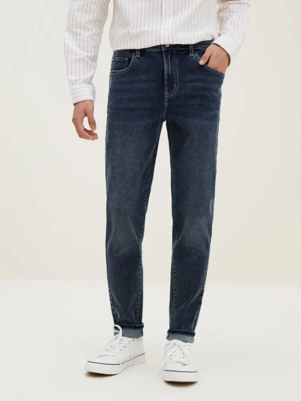 SEMIR Men's Intelligent Temperature Adjustment Denim Boot Cut Pants