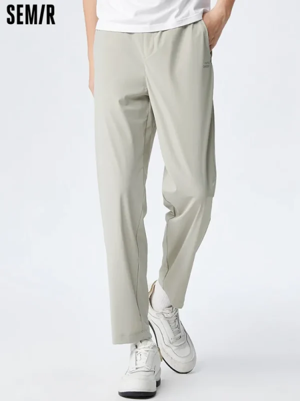 SEMIR Men's Knit Stretch Cool Tapered Pants