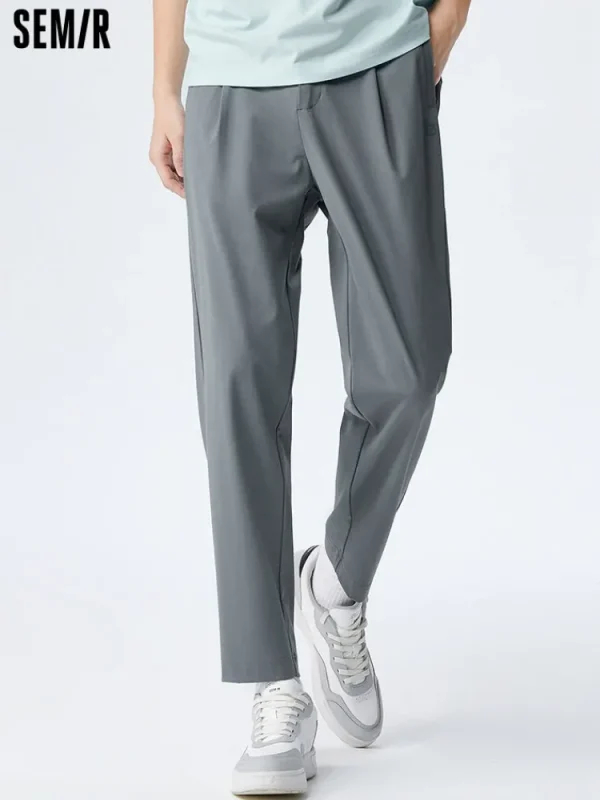 SEMIR Men's Knit Stretch Tapered Pants