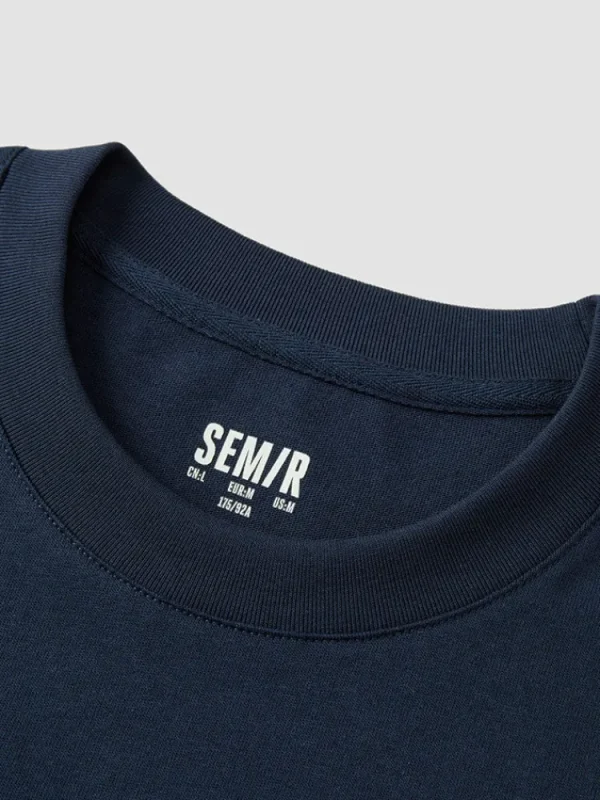 SEMIR Men's Knitted Round Neck Short Sleeves T-Shirt