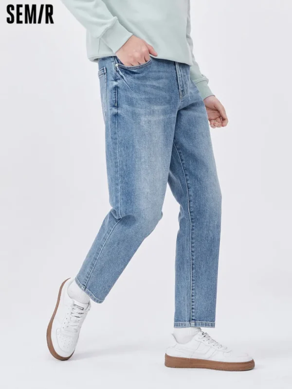 SEMIR Men’s Lycra Tapered Pants