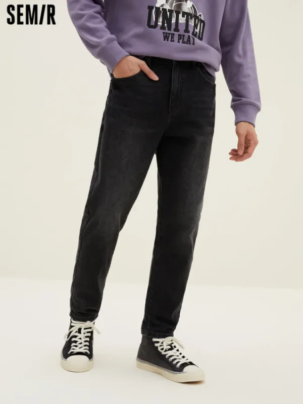 SEMIR Men’s Lycra Tapered Pants