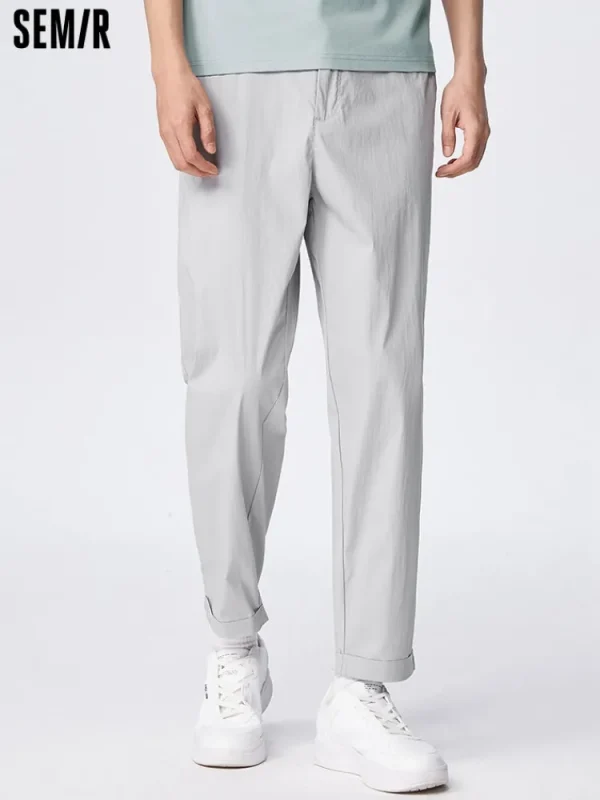 SEMIR Men's Nylon Stretch Crepe Basic Pants