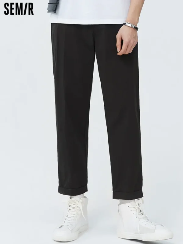 SEMIR Men's Nylon Stretch Crepe Basic Pants