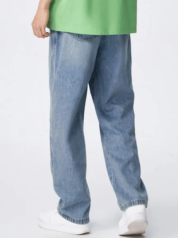 SEMIR Men's Puff Denim Straight Pants