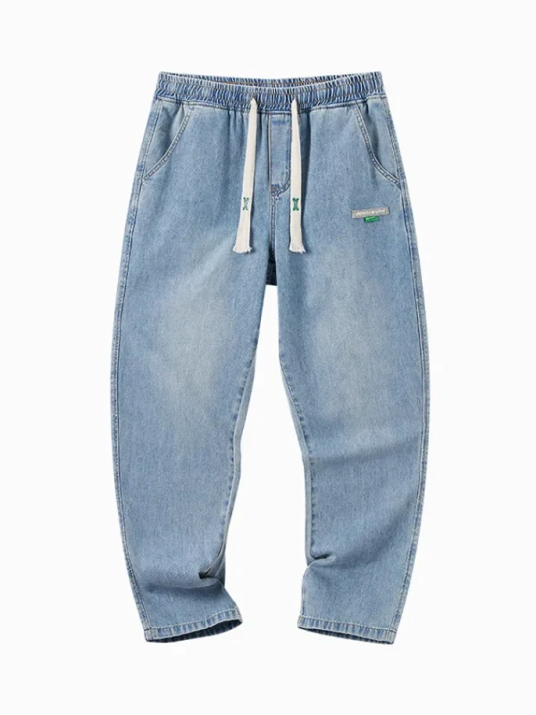 SEMIR Men's Puff Denim Straight Pants