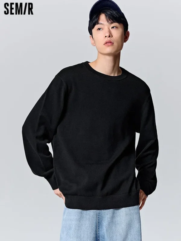 SEMIR Men's shell card crew neck sweater