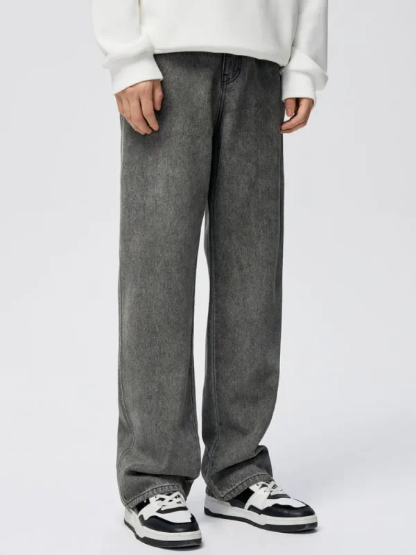 SEMIR Men's Solid Colour Loose Straight Pants