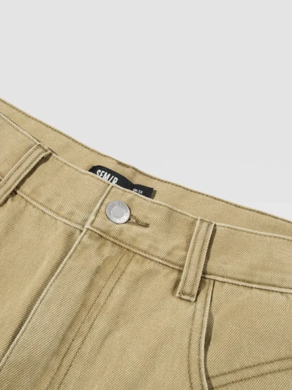 SEMIR Men's Solid Colour Loose Straight Pants