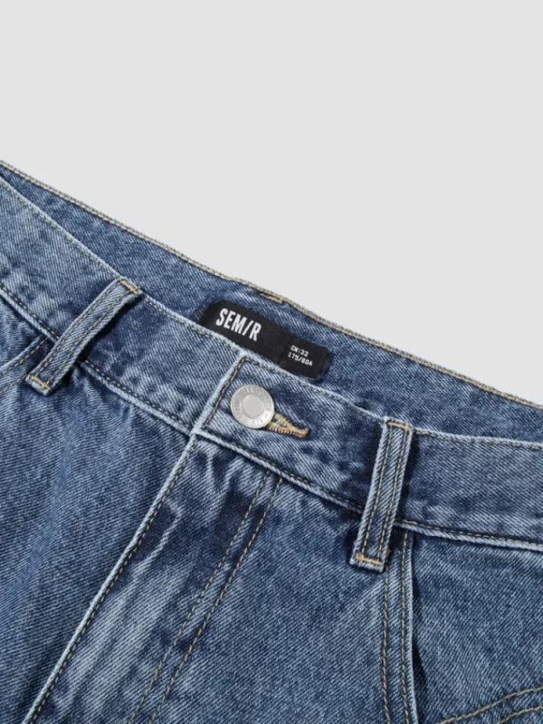 SEMIR Men's Solid Colour Loose Straight Pants