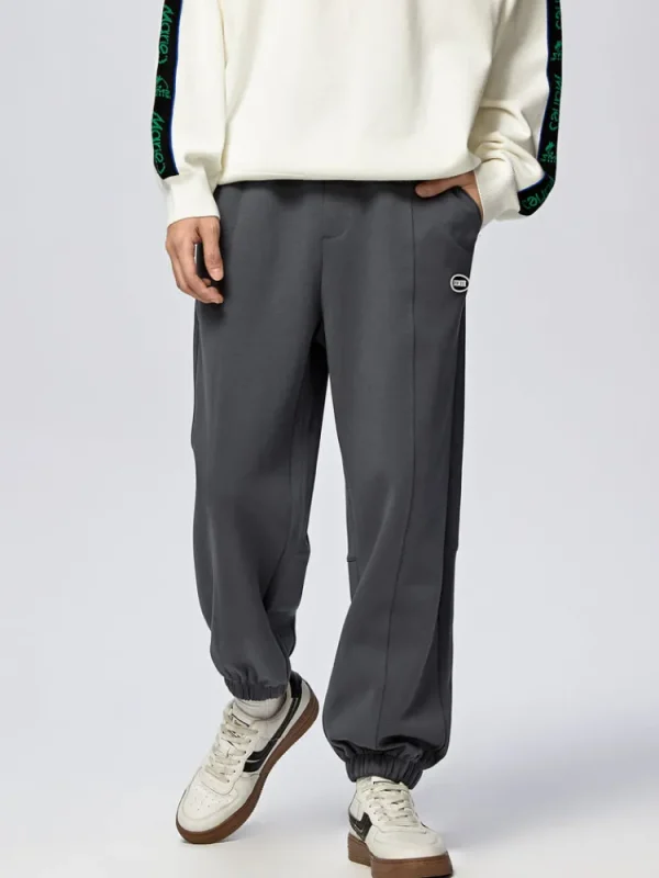 SEMIR Men's UT Interlock 3D Badge Loose Knitted Jogging Pants