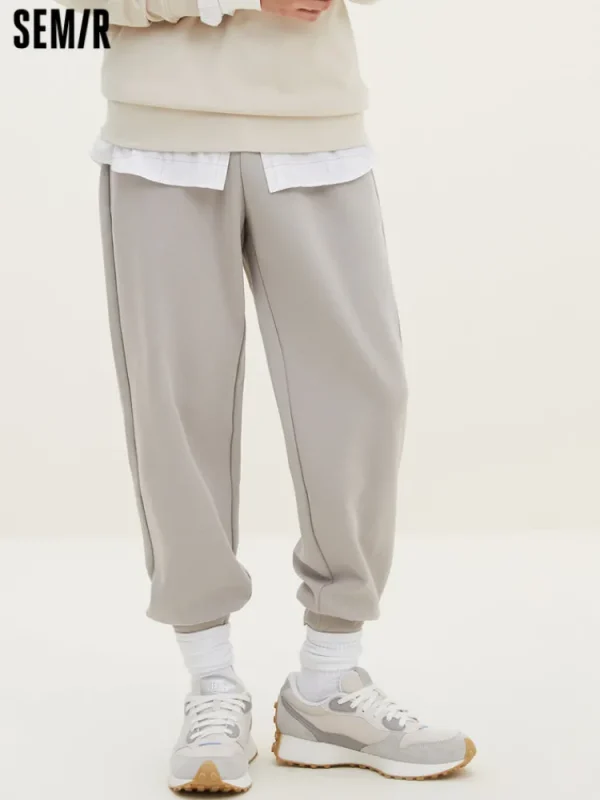 SEMIR Men's UT Interlock Drawstring Fitted Knitted Jogging Pants