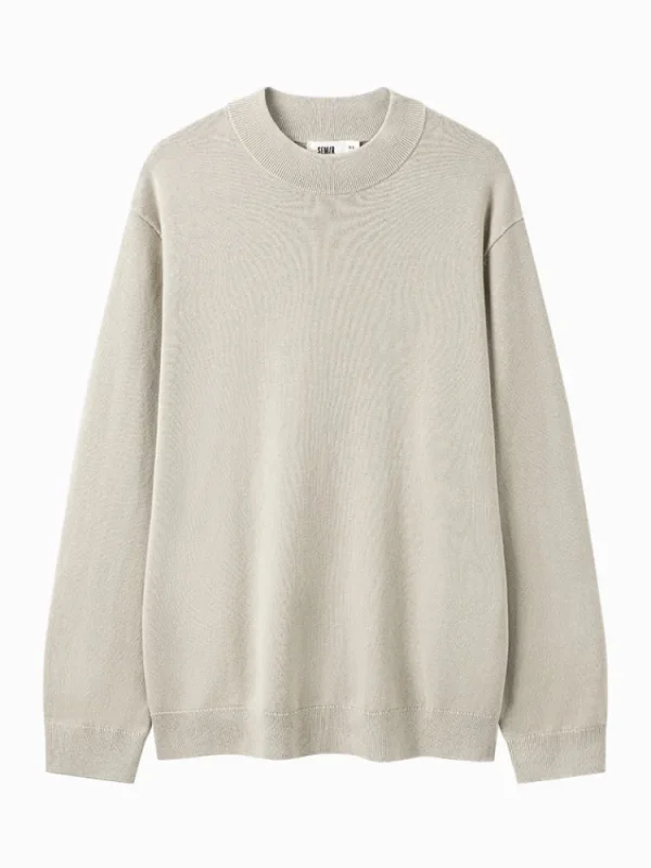 SEMIR Men's white turtleneck sweater