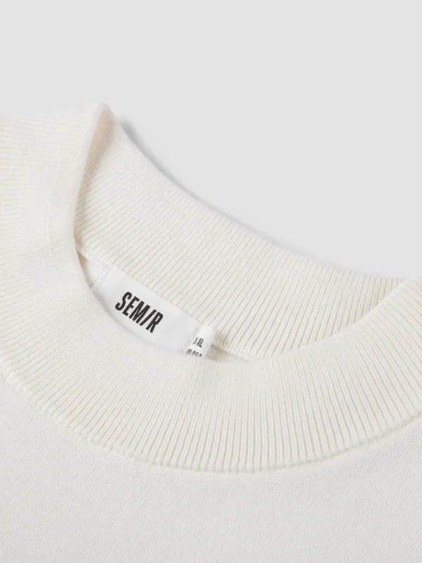 SEMIR Men's white turtleneck sweater