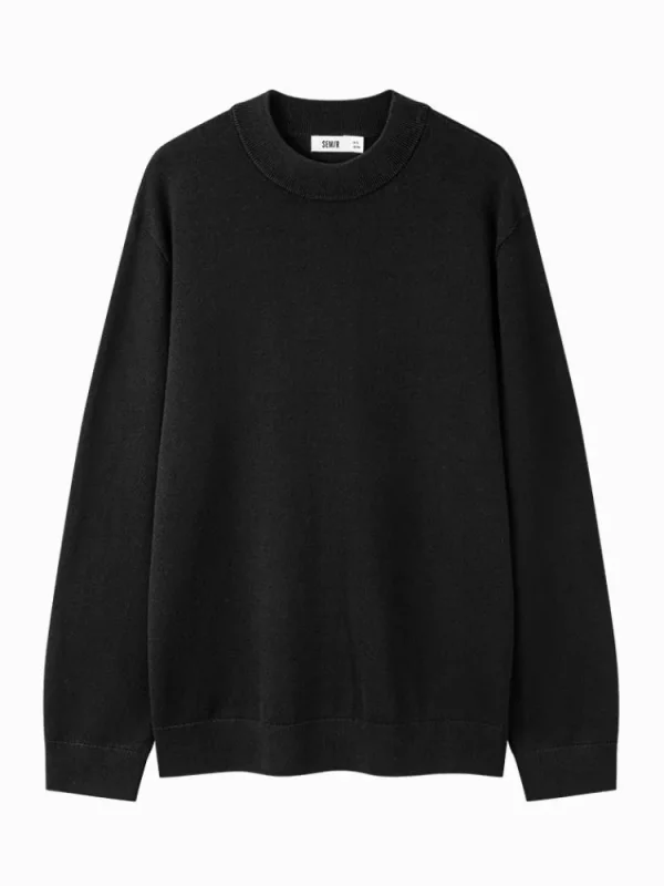SEMIR Men's white turtleneck sweater