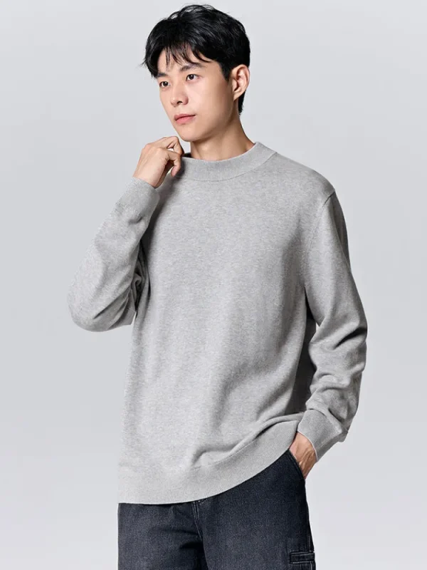 SEMIR Men's white turtleneck sweater