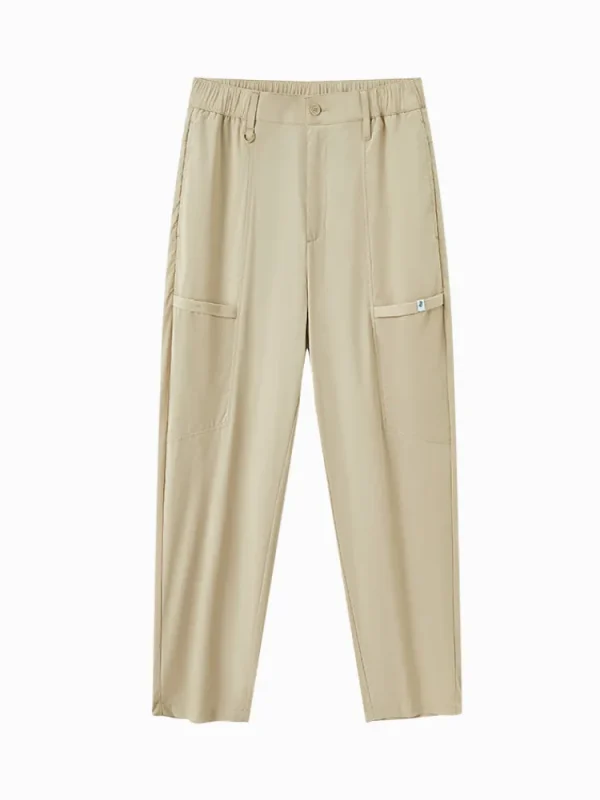 SEMIR Men's Yarn-dyed Jacquard Comfort and Cool Easy-care Antibacterial Tapered Pants