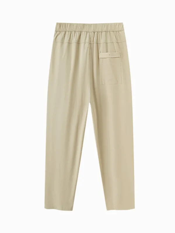 SEMIR Men's Yarn-dyed Jacquard Comfort and Cool Easy-care Antibacterial Tapered Pants