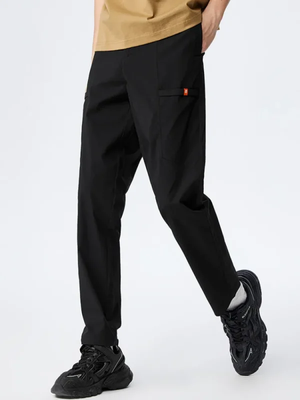 SEMIR Men's Yarn-dyed Jacquard Comfort and Cool Easy-care Antibacterial Tapered Pants