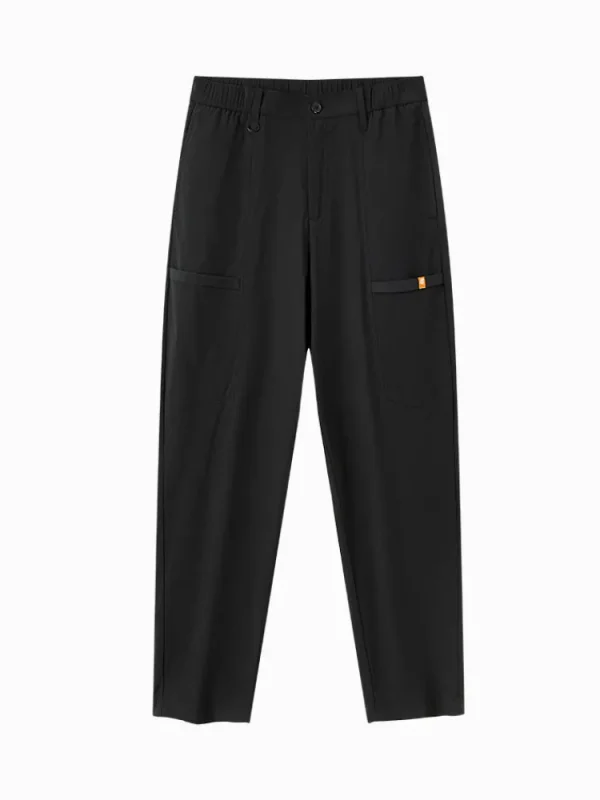 SEMIR Men's Yarn-dyed Jacquard Comfort and Cool Easy-care Antibacterial Tapered Pants
