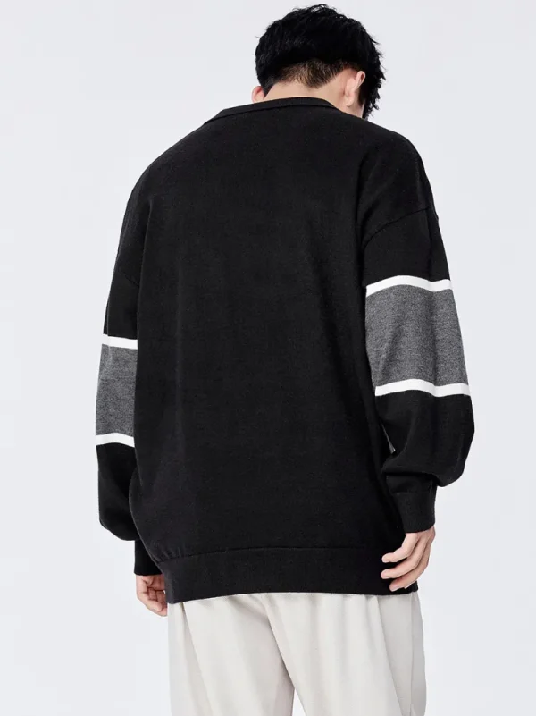 SEMIR Retro Campus Knitted Polo Sweater