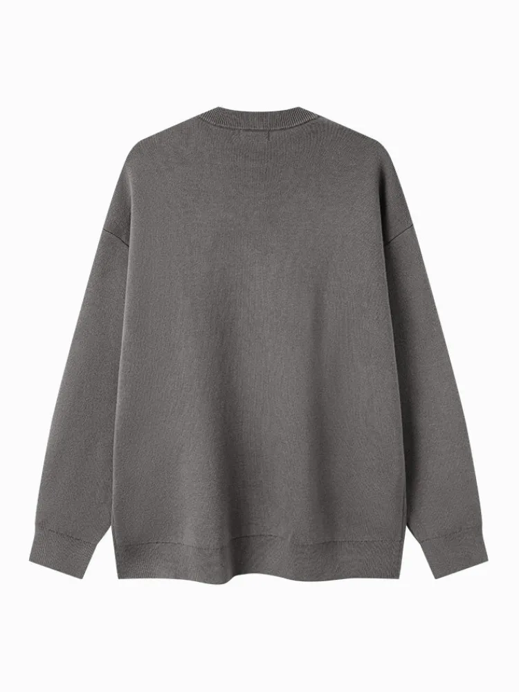 unisex_gray_crew_neck_swe_1.webp Women SEMIR Unisex gray crew neck sweater