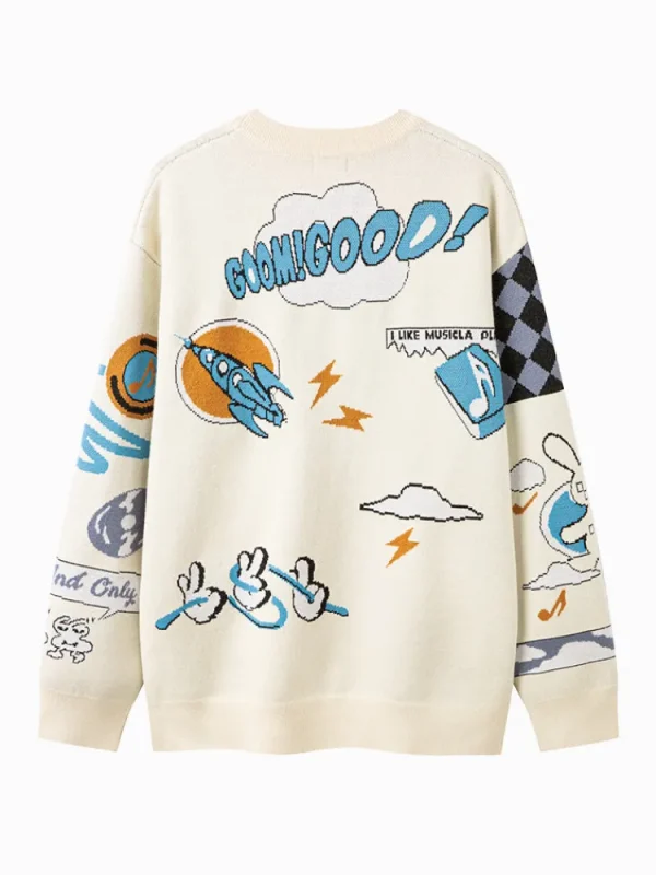 SEMIR Unisex white crew neck sweater