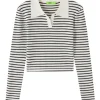 Women SEMIR Women's Anti-Pilling Acrylic Contrast Collar Slim Pullover Jumper