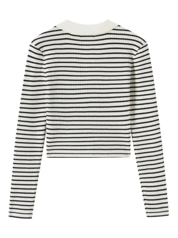 Women SEMIR Women's Anti-Pilling Acrylic Contrast Collar Slim Pullover Jumper