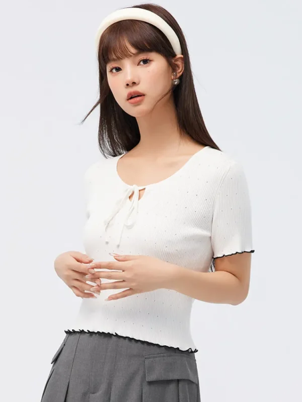 Women SEMIR Women's Beaded Crew-neck Sweater