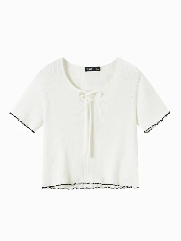 Women SEMIR Women's Beaded Crew-neck Sweater