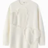 Women SEMIR Women's cream white crew neck sweater