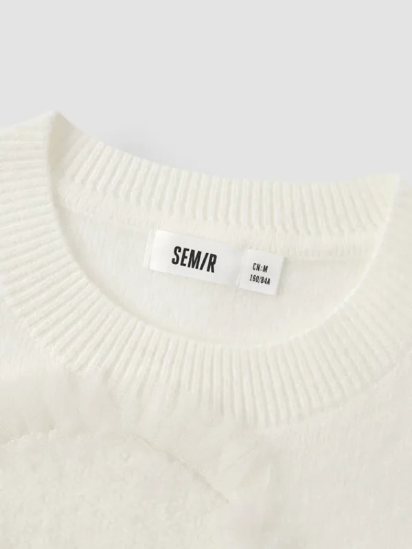 Women SEMIR Women's cream white crew neck sweater