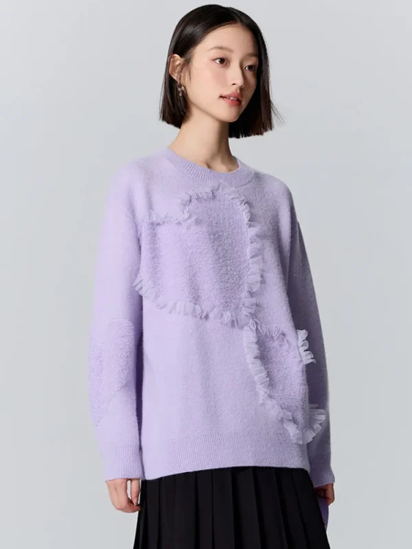 Women SEMIR Women's cream white crew neck sweater