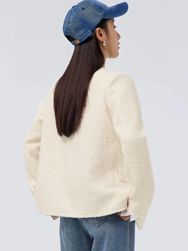 Women SEMIR Women's Fancy Yarn Solid Color Chemical Fiber Jacket
