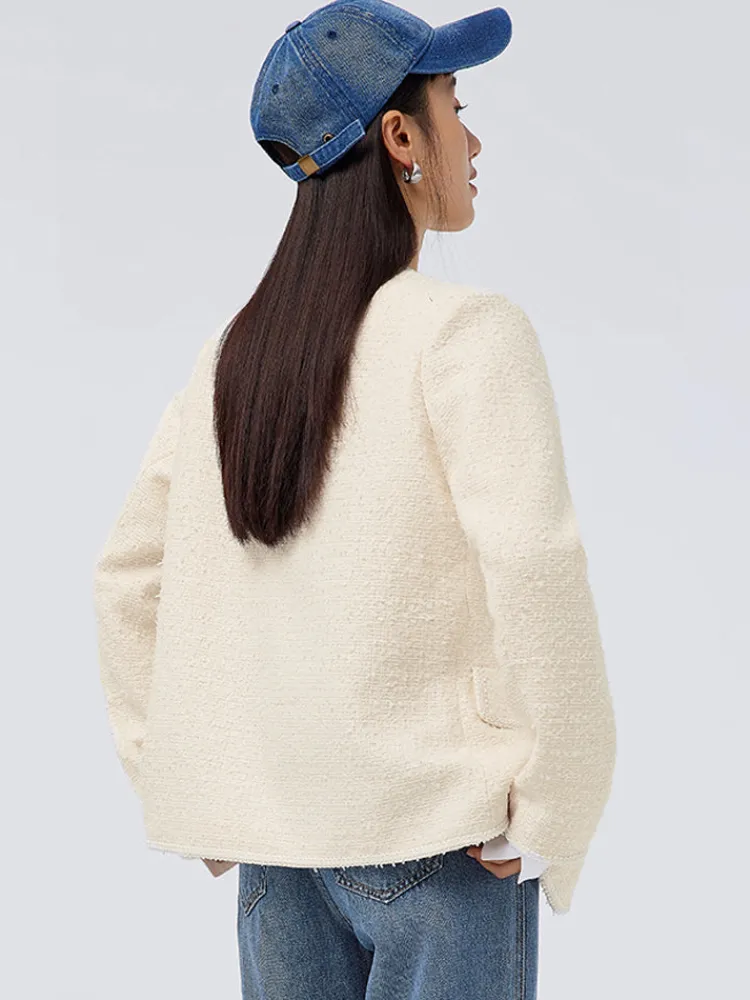 womens_fancy_yarn_solid_c_3.webp Women SEMIR Women's Fancy Yarn Solid Color Chemical Fiber Jacket