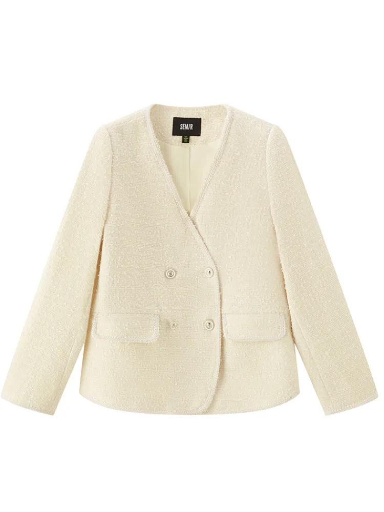 womens_fancy_yarn_solid_c_4.webp Women SEMIR Women's Fancy Yarn Solid Color Chemical Fiber Jacket