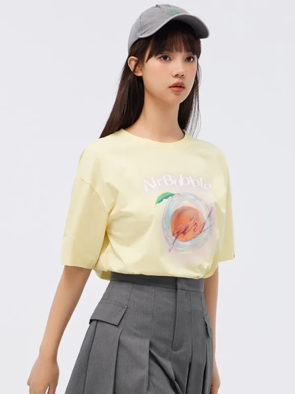 Women SEMIR Women's Knitted Comfortable Cool Antibacterial Round Neck Short Sleeves T-Shirt