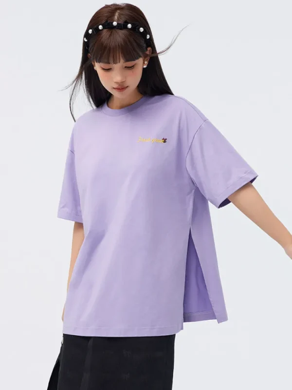 Women SEMIR Women's Knitted Comfortable Cool Antibacterial Round Neck Short Sleeves T-Shirt