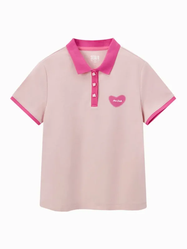 Women SEMIR Women's Knitted Comfortable Cool Antibacterial Short- sleeve Polo