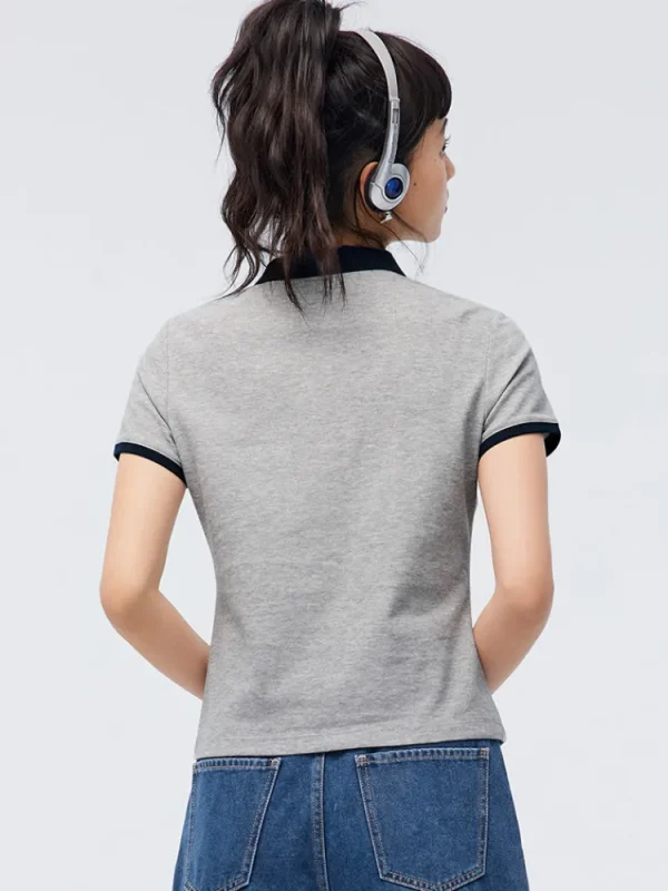 Women SEMIR Women's Knitted Comfortable Cool Antibacterial Short- sleeve Polo